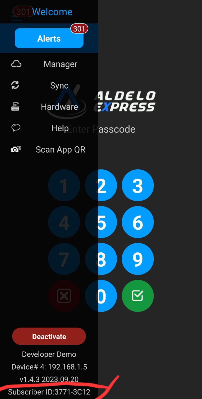 Aldelo setup step 1