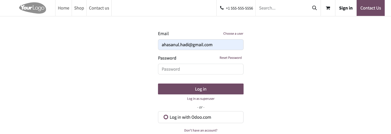 Odoo setup step 2