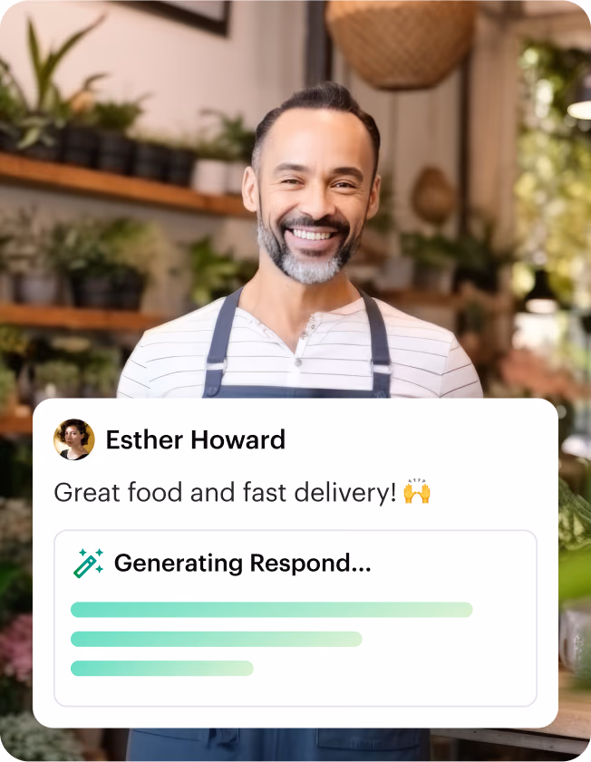 Shipday AI Agent writing a reply to a customer review